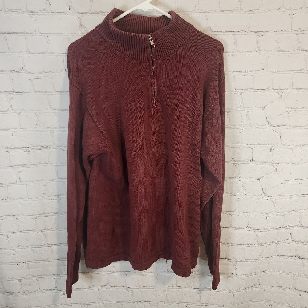 Men's L.L. Bean turtleneck zip-up sweater, size Large